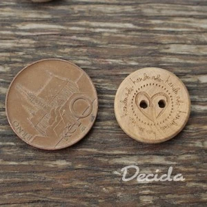 Dřevěné knoflíky Handmade Srdce 20mm